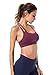 QUEENIEKE Women's Light Support Double-T Back Wirefree Pad Yoga Sports Bra Size M Color Fuchsia