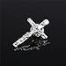 U7 Crucifix Cross Lapel Stick Pin Tie Hat Bag Scarf Badge Brooch,2 Pcs, 1 Gold, 1 Platinum