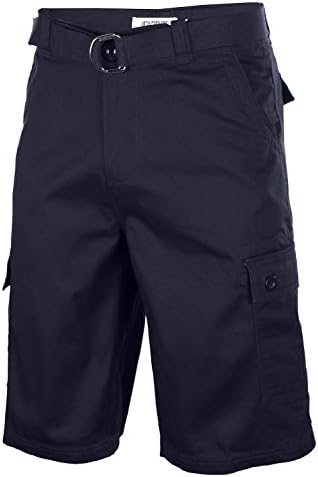 Hat and Beyond Mens Twill Cargo Shorts Belt Hiking Camping Outdoor Summer