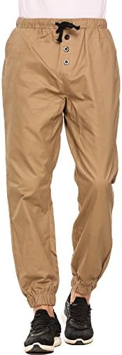 MODLFINE Men's New Arrival Fashion Casual Pants Jogger Pants(Khaki,Large)