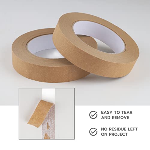 Lichamp 3 Pack Brown Painters Tape 1 inch, Brown Masking Tape 1 inch x