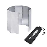 TOMSHOO Camp Stove windscreen Windshield For Cooker Gas Stove Ultra-light Outdoor Camping Stoves 8 Plates Foldable