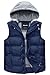 Wantdo Men's Thicken Winter Vest Water-Resistant Puffer Jacket Thicken Vest with Removable Hood