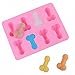 MoldFun 2Pcs Small Cute Shape Cake Silicone Mold for Bachelorette Party Hilarious Funny DIY Chocolate Jelly Candy Cookie Fondant Ice Cube Mould Baking Tool Set