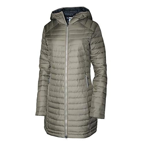 columbia white out mid hooded jacket