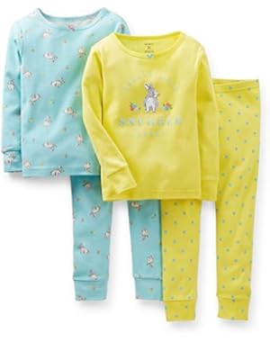 Baby Girls Pajama 4 Piece Set- Daddy's Little Snuggle Bunny (9 Months)