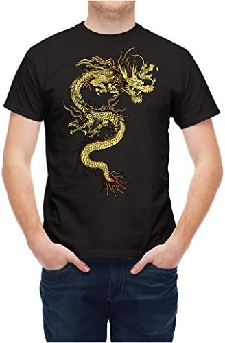 T-shirt Asian Japanese Martial Arts Dragon Black L