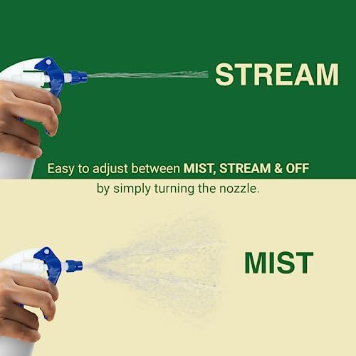 Heavy Duty 32oz Plastic Spray Bottles for Cleaning, Blue 2 Pack photo 5
