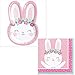Bunny Themed 16 Shaped Party Plates and 15 Lunch Napkins and Recipe by Grandma Olive