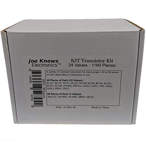 Joe Knows Electronics BJT Transistor Kit (24 Values, 1160 Pieces)