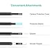 Ear Otoscope, Fvgia Black 16 Wireless Ear Camera, 1.3 Megapixels WiFi Ear Scope USB Ear Cleaning Endoscope, Digital Inspection Otoscope with 6 Adjustable LEDs for iOS and Android Dvices, Windows