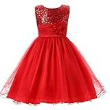 M2C Little Girls Sequin Flower Wedding Dress Ball Gown Party Girl Dresses