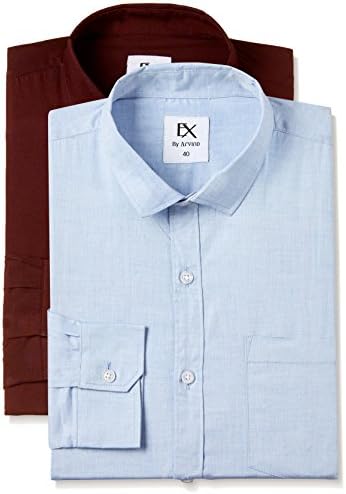 Excalibur by Unlimited Men's Checkered Regular Fit Formal Shirt (Pack of 2)