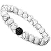 ORAZIO 4Pcs 8mm Beaded Distance Bracelet Natural Stone Couple Lover Relationship Bracelets Elastic