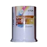 TDK Single Sided 16X DVD-R Printable Discs (100 Disc Spindle)