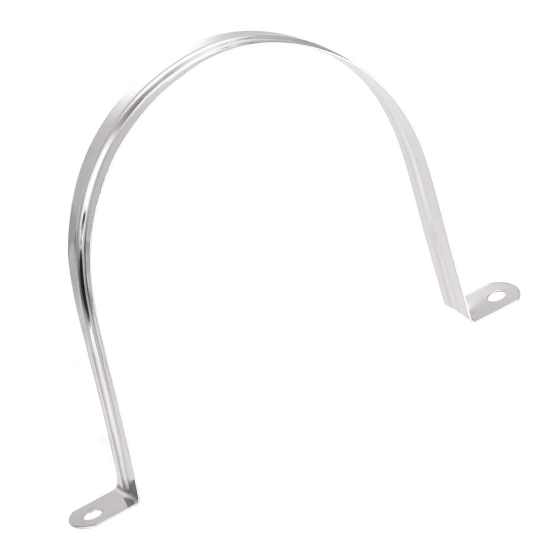 MACHSWON 120mm(4.7") Rigid Pipe Strap 2 Holes U Bracket Cable Clamp, 201 Stainless Steel Tension Tube Clip Conduit Clamp Hanger 4pcs