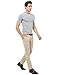 ADFOLF Men's Flat Front Slim Fit Chino Pants, Apricot, 34W x 34L