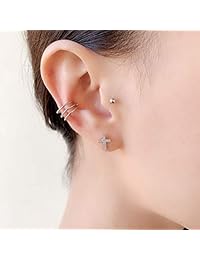 Spoil Cupid - Pendientes de tuerca de plata de ley 925 con circonita cúbica