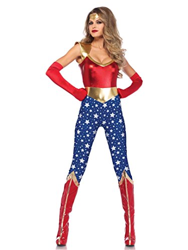 2 PC. Leg Avenue Ladies Sensational Super Hero Catsuit Set