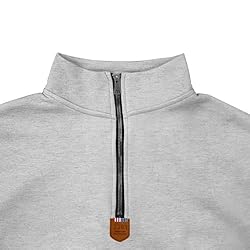 Mens Quarter Zip Pullover Vintage Fashion Long