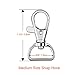 Paxcoo 100 Pcs Metal Swivel Lanyard Snap Hook with Key Rings