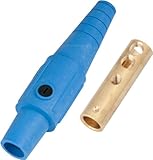 Marinco CLS40FB-D CLS Cam Type, Series 16 Inline, Single Pin Connector, 400 Amp, 600 Volt, 2/0 - 4/0 AWG, Female - Blue (D)