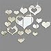 LEERYA Home 3D Removable Heart Art Decor Wall Stickers Living Room Decoration