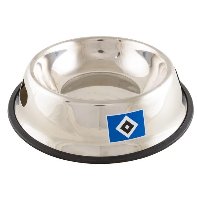 HSV Hamburger SV Feeding Bowl Stainless Steel Diamond Emblem Pet Dog Cat