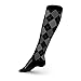 Go2Socks Compression Socks for Men Women Nurses Runners 20-30mmHg Medical Stocking Athletic (Black Argyle, xl)