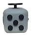 Fidget Cube Toy Stress and Anxiety Relief for Children and Adults Helps Focus and Concentration - Gray and Black - In Gift Box