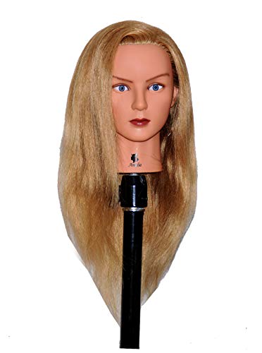 Bellrino 24" Cosmetology Mannequin Manikin Training Head with Human Hair - Amelia (AMELIA)