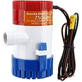 Amarine Made Bilge Pump, 12v Submersible Water Pump - 750gph for Ponds, Pools, Fishing Boats, RV and Marine Use