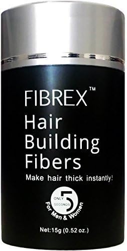 FIBREX Hair Building Thickening Fibers Loss Concealer Dark Brown 15g 0.52oz by Fibrex