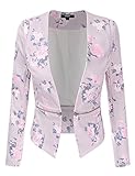 NINEXIS Women's Fitted Blazer with Detachable Length Zipper (25 Colors)