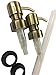 Antiqued Brass Soap Pumps with Collar Rings - 2pk - Replacement Pumps for Your Bottles, Mason Jars or Other DIY Soap or Lotion Dispensers