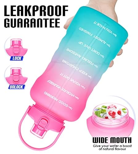 HydroPal 128oz Gallon Water Bottle With Straw & Time Marker - BPA Free Leak-Proof - View #8