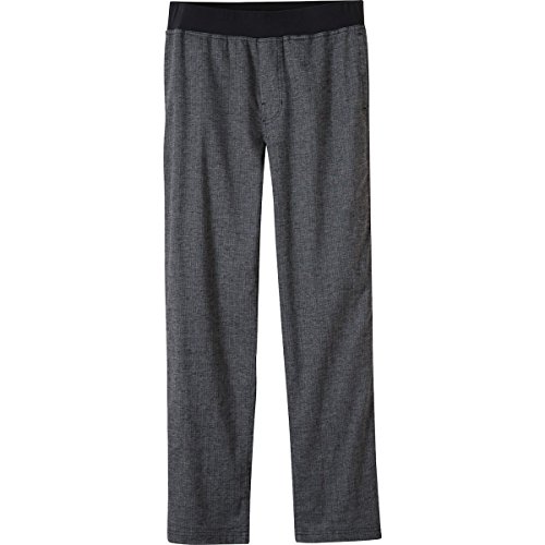 Prana men s vaha 32" inseam pants, black herringbone, medium