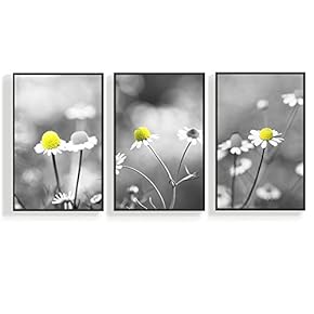 3 Piece Canvas Wall Art for Living Room, Bedroom Green Plants Framed Canvas Prints for Home Decoration Ready to Hang - 16"x24"x3 Panels
