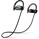 Aoslen Bluetooth Headphones, Wireless Earbuds w/ Mic IPX7 Sports Waterproof Stereo Sweatproof Earphones for Gym Running Hiking Workout 15 Hour Battery Noise Cancelling Headsets