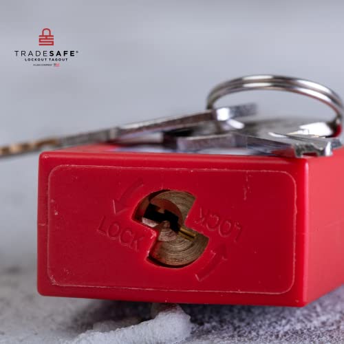TRADESAFE Lockout Tagout Lock Set, Safety Padlocks Keyed Differently, 2