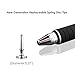 Stylus Pen, Evolva Future Technology Styli with Extra Long Expectancy Infinite Renewable Capacitive Spring Disc and Replacement Fiber Tip (2 x Stylus with Spring Connection – black + blue)