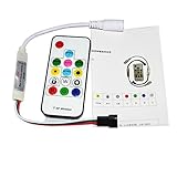 HKBAYI DC5V / DC12V Wireless mini 14keys RF Digital Color RGB LED Controller for WS2811 WS2812 WS2812B LED Strip (DC 5V)