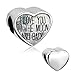 CharmSStory Heart I Love You To The Moon and Back Charm Beads For Bracelets