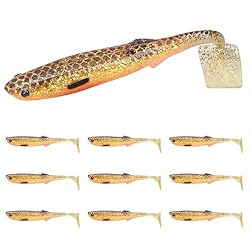 TRUSCEND Hand Made Soft Fishing Lures 10PCS, Paddle