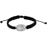 Saint Padre Pio Medal Bracelet | Sturdy Black Woven Cord | Catholic Jewelry | Great Catholic Gift for First Holy Communion or Confirmation | Adjustable