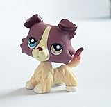 new brand Littlest Pet Shop LPS #1262 2 Different Color Eyes Toys Plum Cream Collie Dog