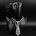 Fashion Wedding Jewelry Silver Plated Necktie Necklace For Women Party Accessory
