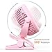 Cambond Baby Stroller Fan Clip - Battery Operated Fan With 3 Adjustable Speeds For Carseat, Travel, Camping - Pink