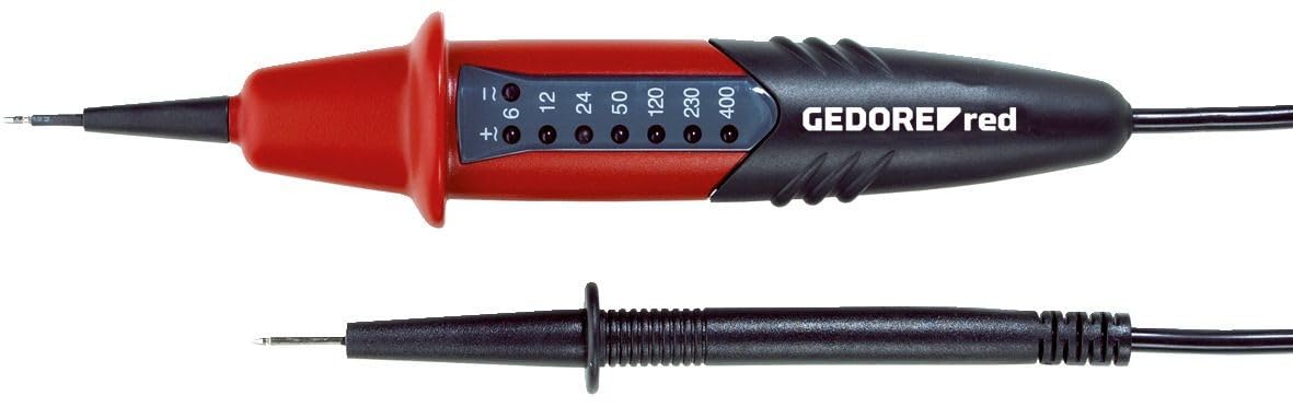 GEDORE Red Electrical Tester with LED Display in Accordance with DIN ISO 0680 Protection Class IP65