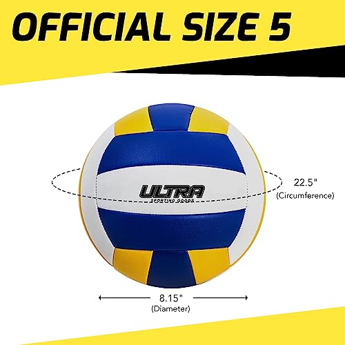 Ultra Sporting Goods Beach Volleyball Ball and Pump Official Size 5